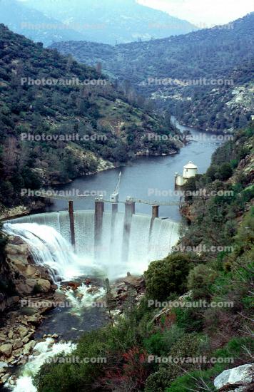 River, Valley, dam, Big Creek Number 5 104-005 Dam, Fresno County, California
