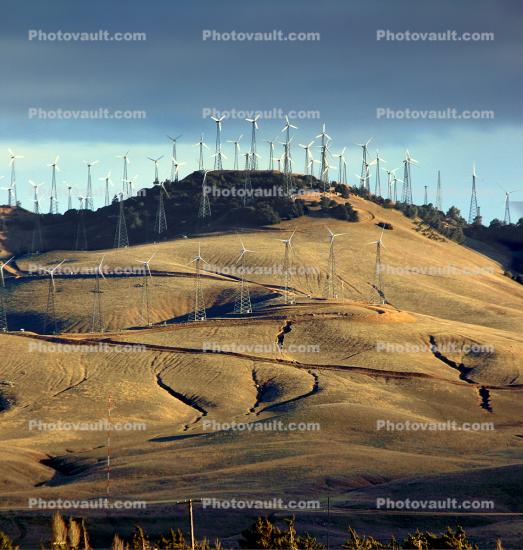 Hills with Wind Power Towers, Tehachapi California