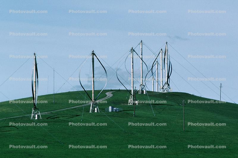 Darrieus Wind Turbine, Altamont Pass, California