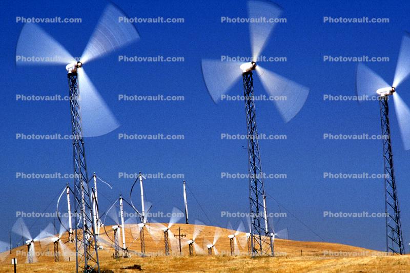 Wind farms, Altamont Pass, Propeller, Turbine, spinning, spin, spins, Rotor, rotation, blur, Spinning Blades