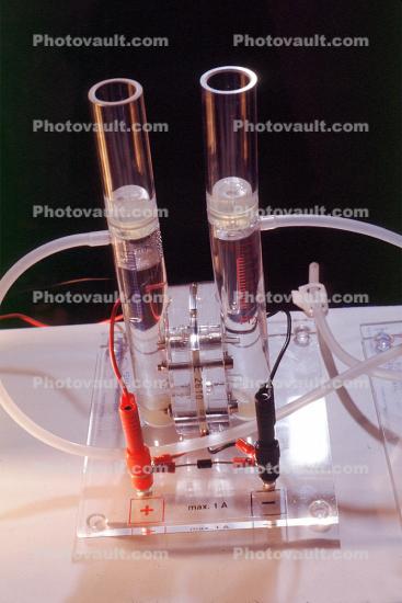 Hydrogen Fuel Cell, Demonstrator, Test Tubes, disassociation, Test Tubes