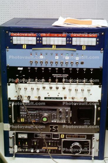Transmitter Control, Equipment Rack, switches, dials, rack, Ham Radio Station
