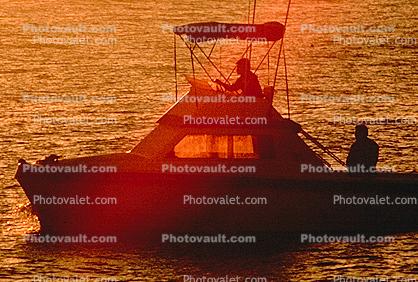 sunrise, Sea of Cortez, boat, Los Barriles, Mexico