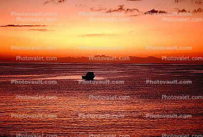 sunrise, power boat, Sea of Cortez, Los Barriles, boat, Mexico
