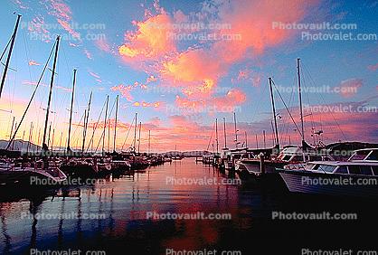 Docks, Marina, harbor, clouds, sunset, Jaffa, Israel