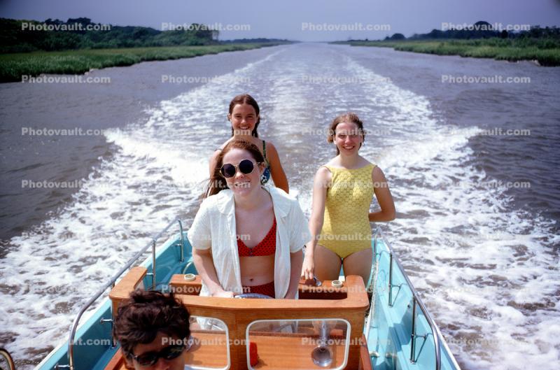 Boat Wake, Girls smiling
