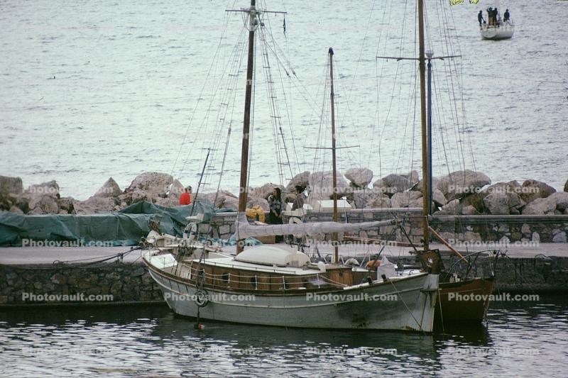 Boats, Pier, jetty, harbor, 1974, 1970s