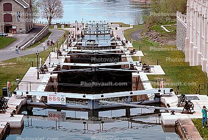 The Rideau Canal, Locks, Steps, Waterway, Ottawa, Canada