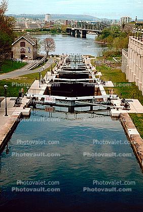 The Rideau Canal, Locks, Steps, Waterway, Ottawa River
