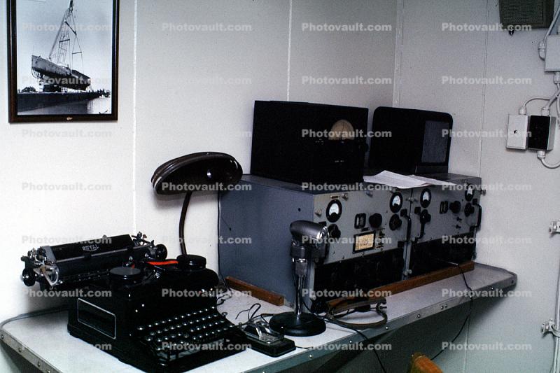 Radio Room, Typewriter, USS Potomac Presidential Yacht, San Francisco Oakland Bay Bridge