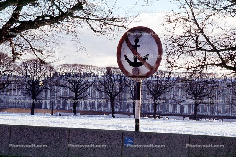 No Anchoring, Winter Palace, Neva River, Building, Saint Petersburg, Russia