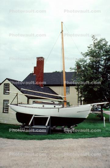 Farnsworth Museum, old boat, Rockland, Maine, 1981, 1980s