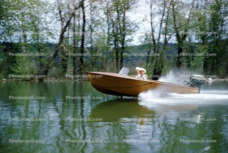 Powerboat, outboard motor, 1950s
