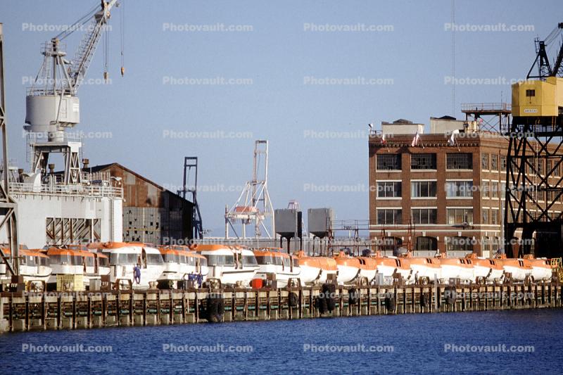 Lifeboats, Pier, Dock, Cranes, Potrero Hill, Dogpatch