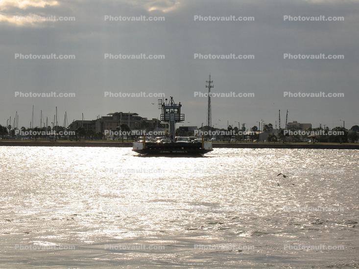 J.C. Dingwall, Car Ferry, Galveston Harbor, Ferry, Ferryboat, head-on