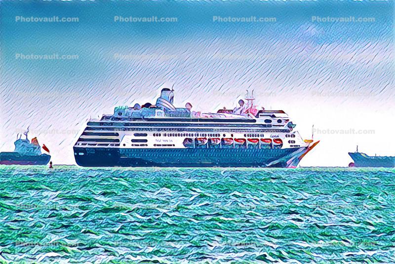 Surreal Passenger Ship Painting