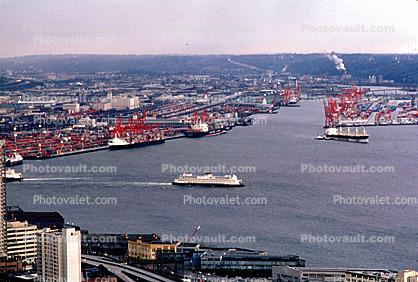 Car Ferry, Ferryboat, docks, Seattle Harbor