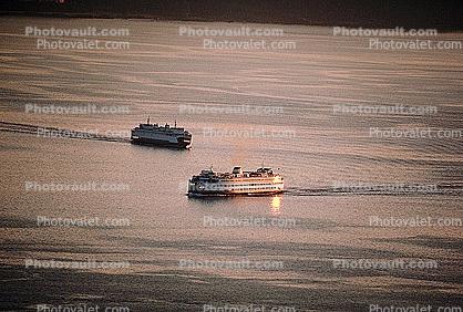 Car Ferry, Seattle Harbor, Ferry, Ferryboat, Harbor