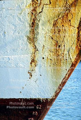 rusty bow of a russian ship