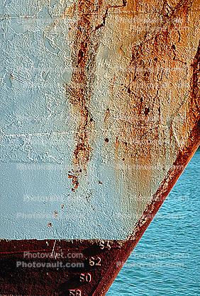 rusty bow of a russian ship