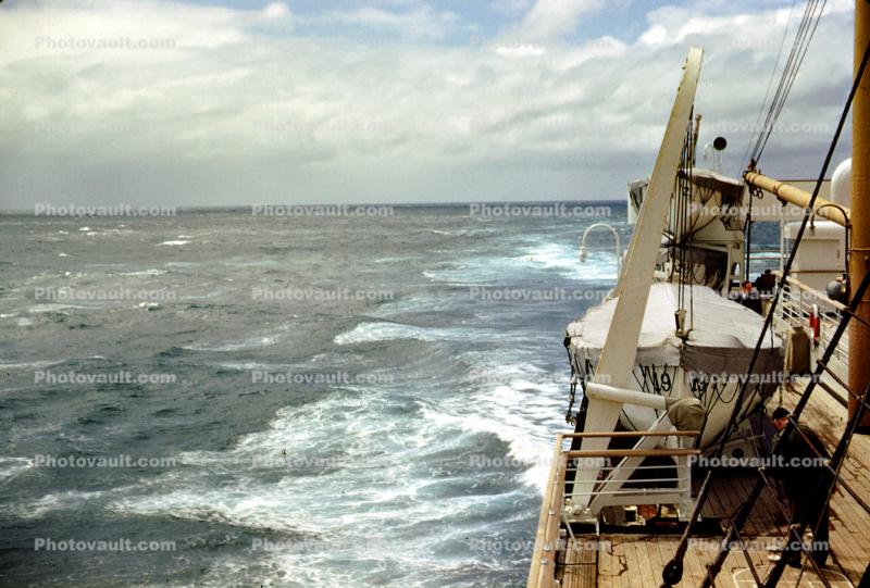 Stormy Seas, Waves, Lifeboat, Davits, Swell