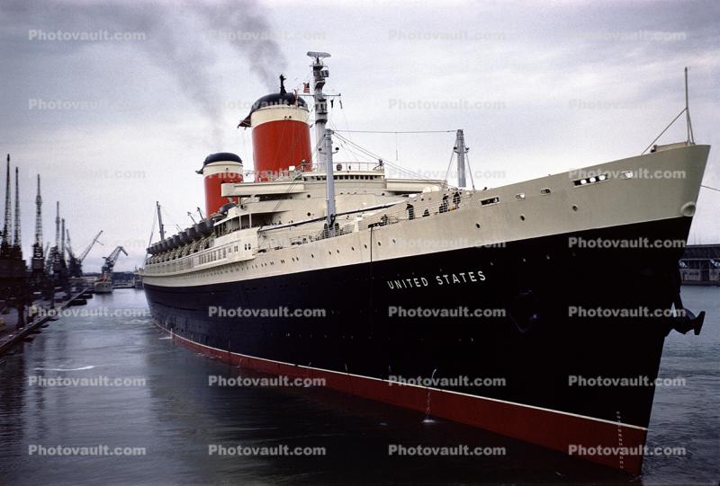 S.S. United States, IMO 5373476, Steamship, Ocean Liner, 1950s