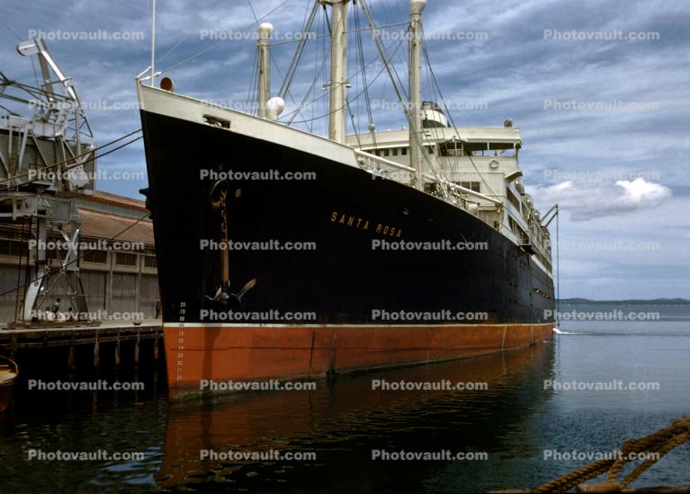 SS Santa Rosa, Passenger and Cargo ship, Ocean Liner, steamship, June 1948, 1940s