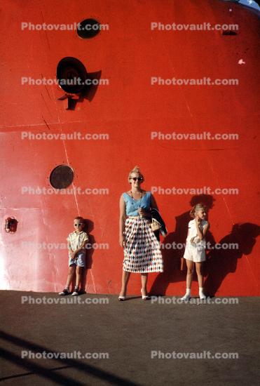 Mother with her Son and Daughter, 1950s
