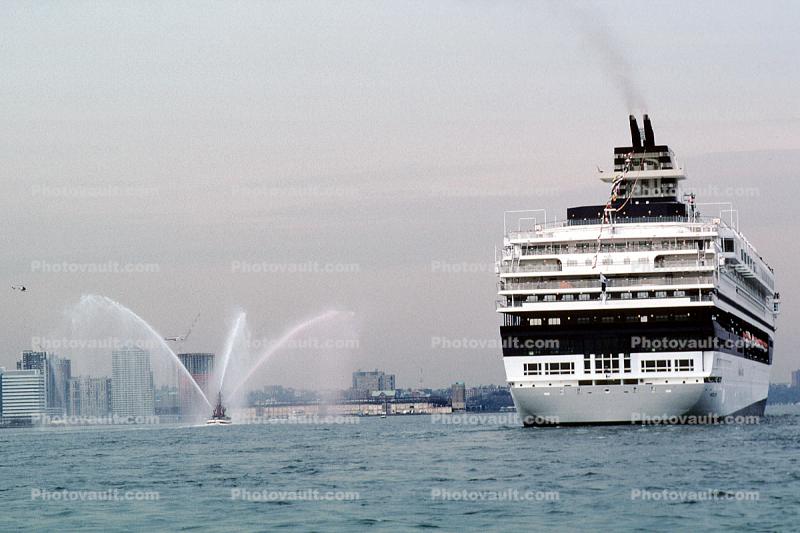 New York City, Mercury, Celebrity Cruises, Cruiseship, Fireboat Spraying Water for Mercury, IMO: 9106302
