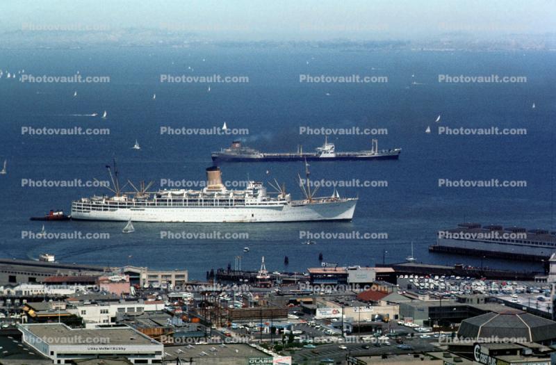 Pier, The Embarcadero, Oil Tanker, 1960s