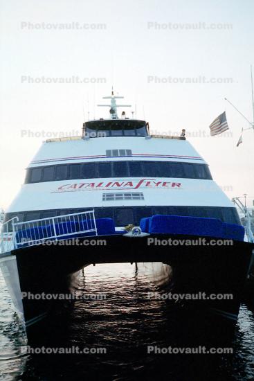 Jet Cat Express, Catalina Express, catamaran, Ferry Boat, Avalon Harbor, Ferry, Ferryboat, Catalina Flyer, head-on