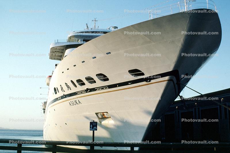 Bow, Asuka, Luxury Passenger Ship, Dock, Harbor