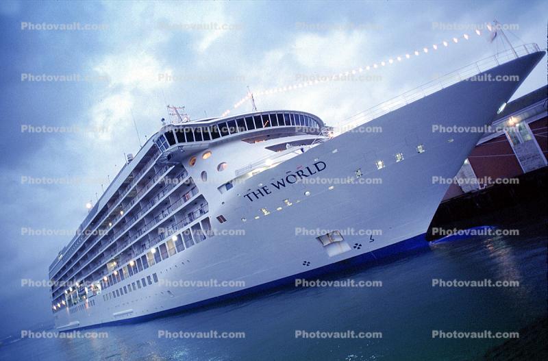 Bow, The World cruise ship, IMO: 9219331