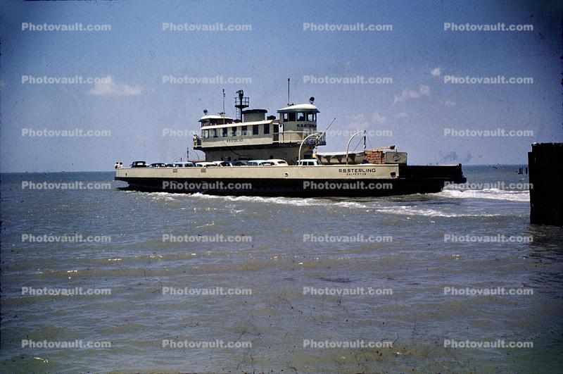 RS. Sterling, Galveston, Car Ferry, Vehicle, automobile, Ferryboat, 1955, 1950s