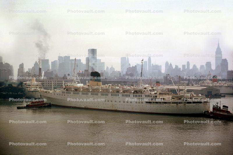SS Olympia, IMO 5262835, Greek Line, Steamship, Cruise Ship, Cruiseliner, 1968, 1960s