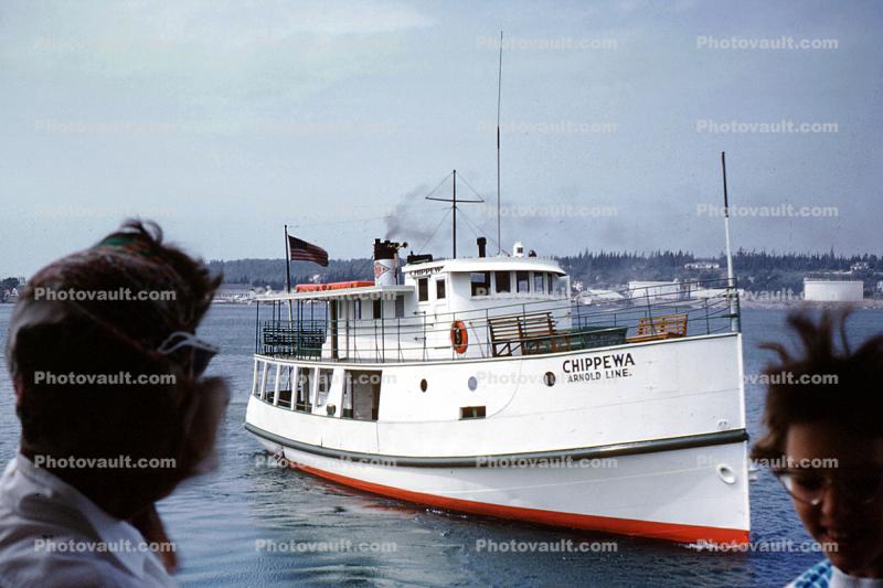Chippewa, Arnold Line, Passenger Ferry, Straits of Mackinac, Michigan, 1960, 1960s