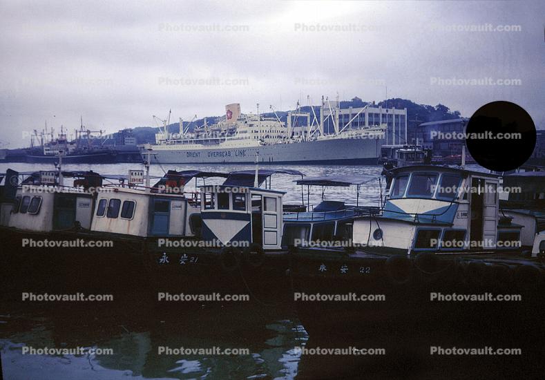 Oriental Rio, Oriental Cruise Lines, Kobe Harbor, Harbor, 1950s