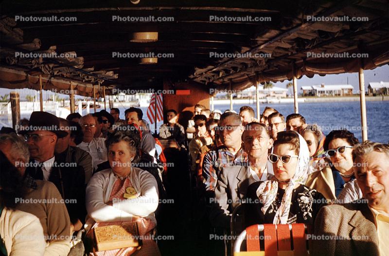 Tour Boat, Sightseeing, Women, Naples, 1960s, tourboat