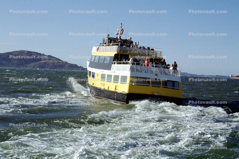 Blue and Gold Ferry Boat, Ferry, Ferryboat