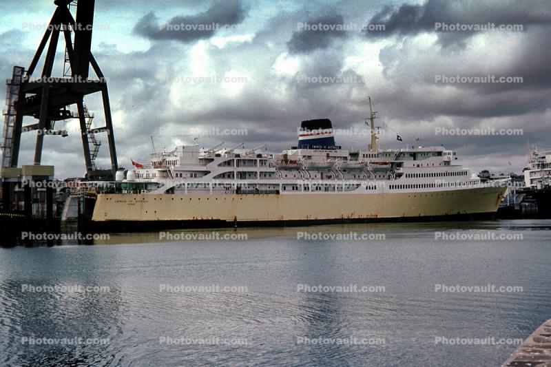 Empress of Australia, Australian National Line, Devonport, Harbor