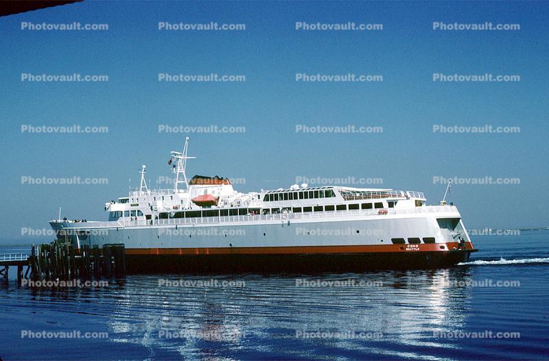 MV Coho arriving, car ferry, roro, ro-ro, Black Ball Ferry Line, Port Angeles Washington, IMO: 5076949