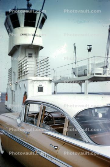 1959 Chevy Impala, Chevrolet, Car Ferry, Ferryboat, 1950s