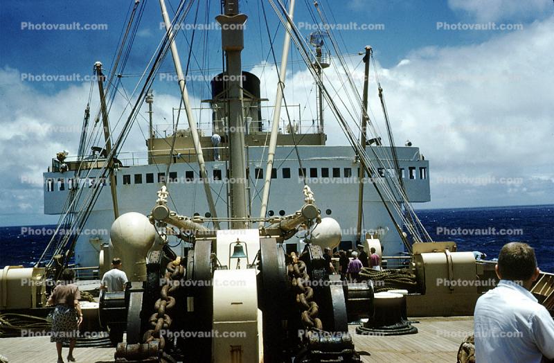 Anchor Chains of Matsonia, Matsonia, Cruise Ship, IMO: 5229223, 1963, 1960s