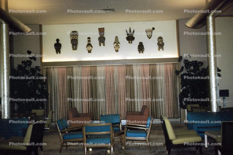 Main Lounge, SS Matsonia, Cruise Ship, 1963, IMO: 5229223, 1960s