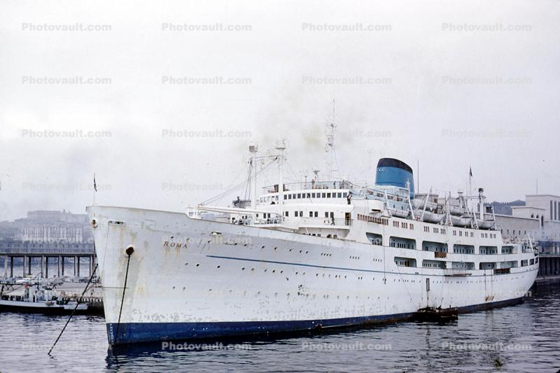 ROMA, steamship, Cruise Ship, Ocean Liner, 1950s