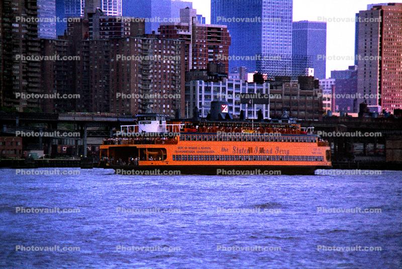 Staten Island Ferry, Car Ferry, Ferryboat, June 1977, 1970s