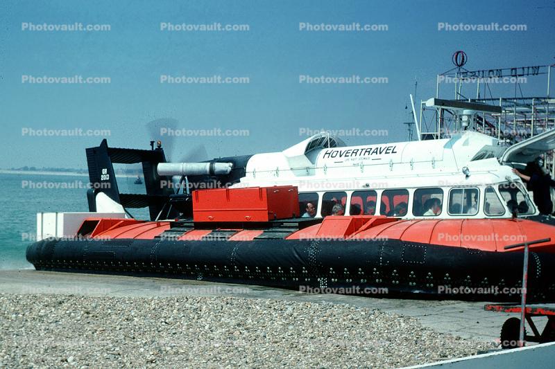 Hovercraft, Hovertravel, Ferry, Ferryboat, English Channel, Ryde, Isle of Wight, 1976, 1970s