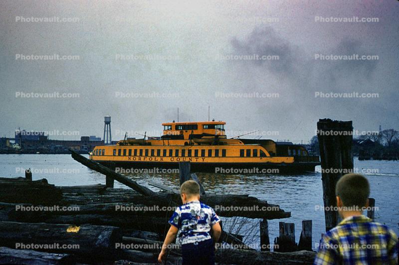 Norfolk County, Car Ferry, Ferryboat, 1955, 1950s