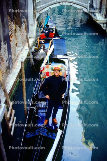 Gondolier Portrait, Water, Gondola, Waterway, Canal