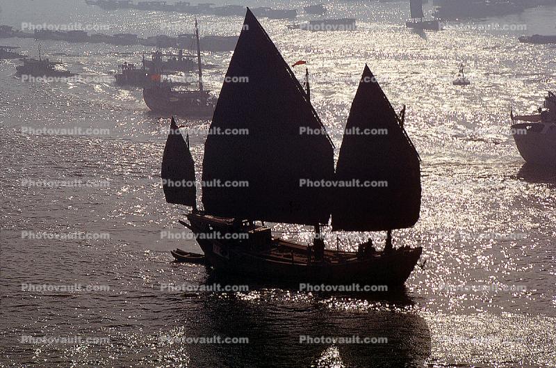 Chinese Junk, Shanghai, July 1973, 1970s